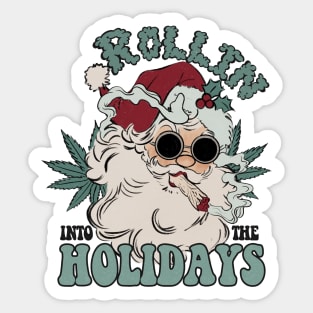 Rolling into the Holidays Sticker